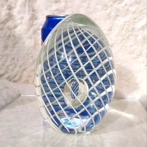 Blown Glass Egg Paperweight Decor